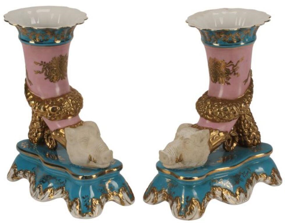 (2) SEVRES STYLE PORCELAIN