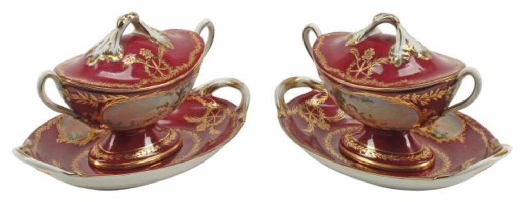 (2) SEVRES STYLE PORCELAIN