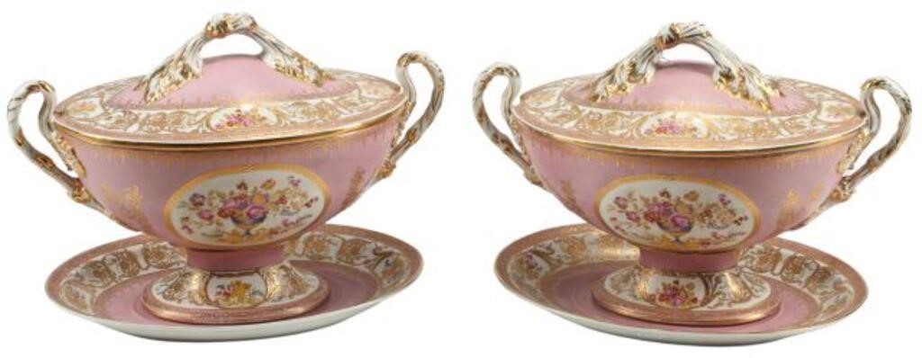 (2) SEVRES STYLE PORCELAIN