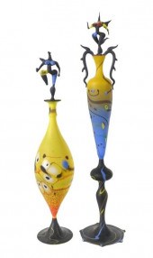 (2) SHANE FERO STUDIO ART GLAS