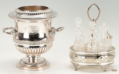 2 SHEFFIELD SILVER PLATED ITEMS,