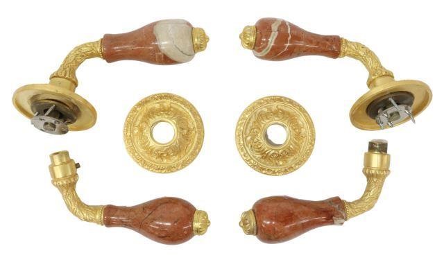 (2) SHERLE WAGNER GILT BRASS &