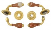 (2) SHERLE WAGNER GILT BRASS &