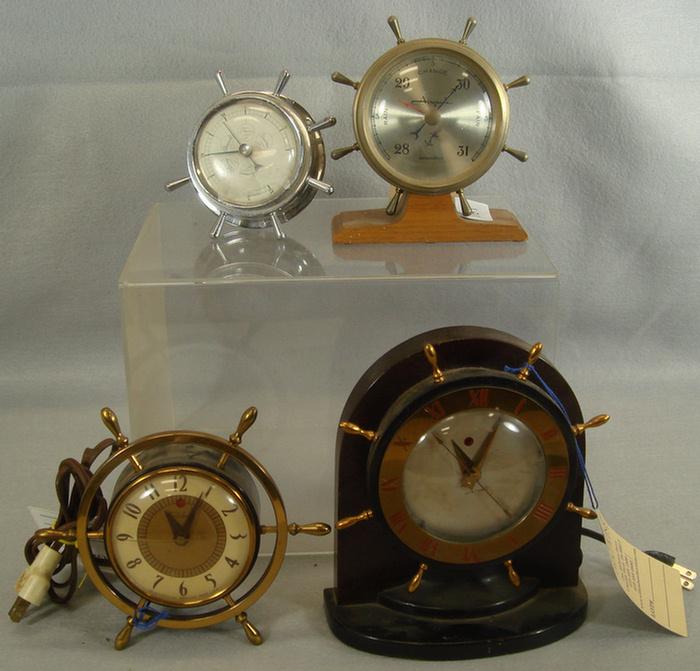 2 ships wheel barometers, Airguide,