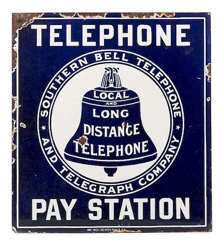 2 SIDED SOUTHERN BELL TELEPHONE PAY