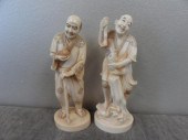 2 Signed Asian Ivories.A fishe