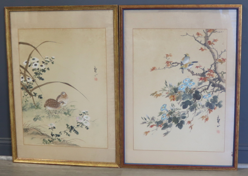 (2) SIGNED ASIAN WATERCOLORS OF