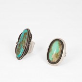 2 SIGNED DINé [NAVAJO] SILVER
