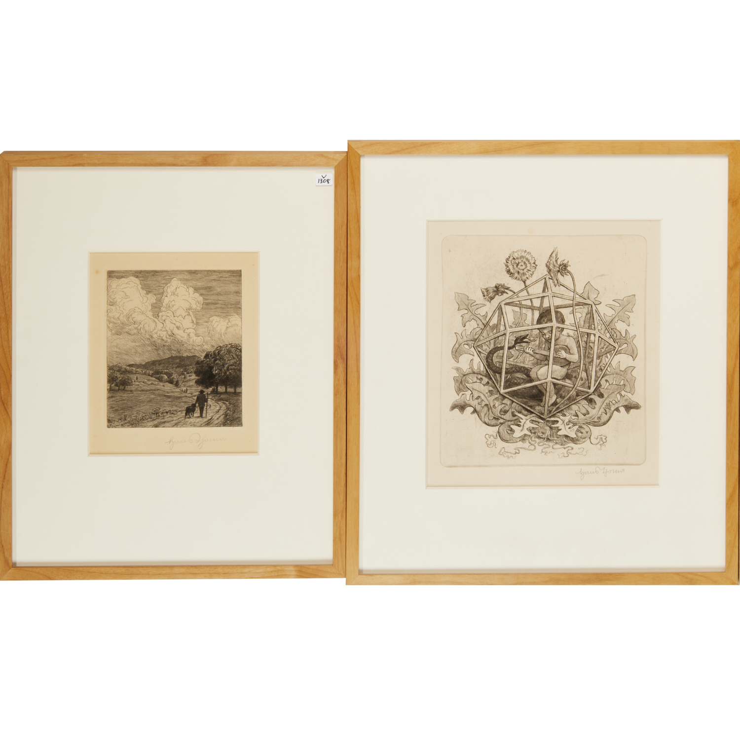 (2) SIGNED ETCHINGS, 20TH/21ST C.