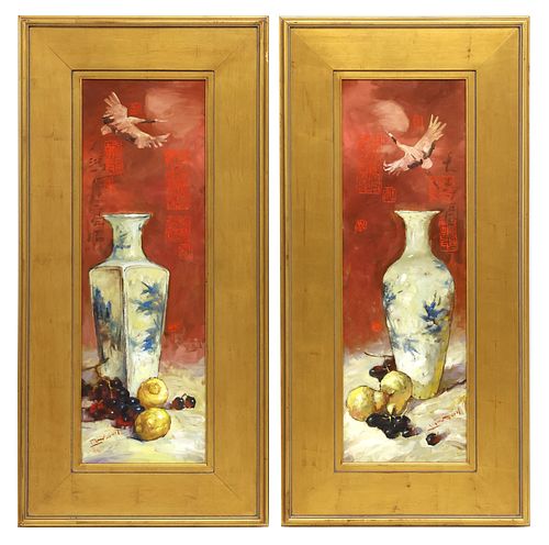 (2) SIGNED OIL PAINTINGS STILL LIFE