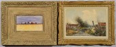2 SIGNED WATERCOLORS, RURAL LA