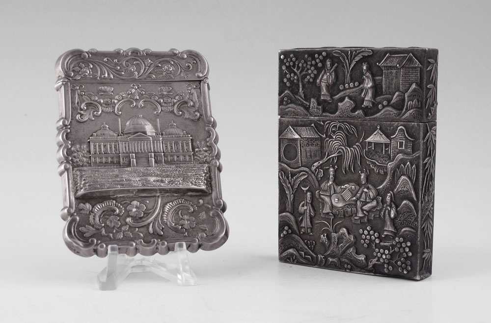2 SILVER CALLING CARD CASES: To