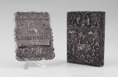 2 SILVER CALLING CARD CASES: T