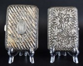 2 SILVER CIGARETTE CASES1 with