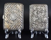 2 SILVER CIGARETTE CASES1 with