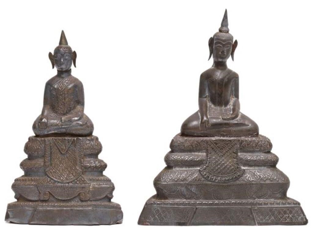 (2) SILVER-CLAD FIGURES OF THE