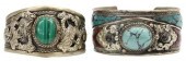 (2) SILVER CUFF BRACELETS, NEP