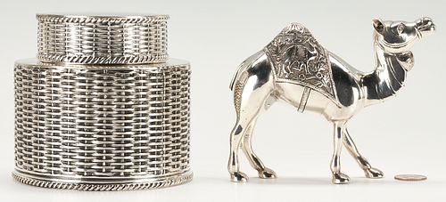 2 SILVER ITEMS, INCL. DROMEDARY