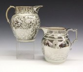 2 SILVER LUSTRE JUGSTwo 19th c