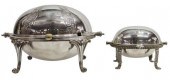 (2) SILVER PLATE ENTREE CHAFIN