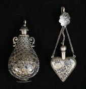 2 SILVER SCENT BOTTLES INCLUDI
