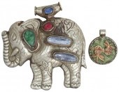 (2) SILVER-TONE GOLDFISH & LAR