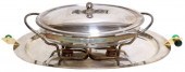 (2) SILVER-TONE METAL CHAFING