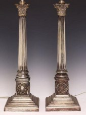 2) SILVERPLATE CORINTHIAN COLU