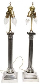 (2) SILVERPLATE CORINTHIAN COL