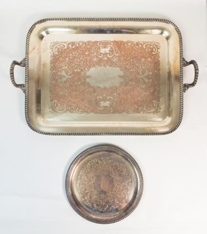 2 SILVERPLATE TRAYSFriedman
