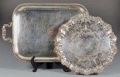 2 SILVERPLATED PLATTERS WITH C