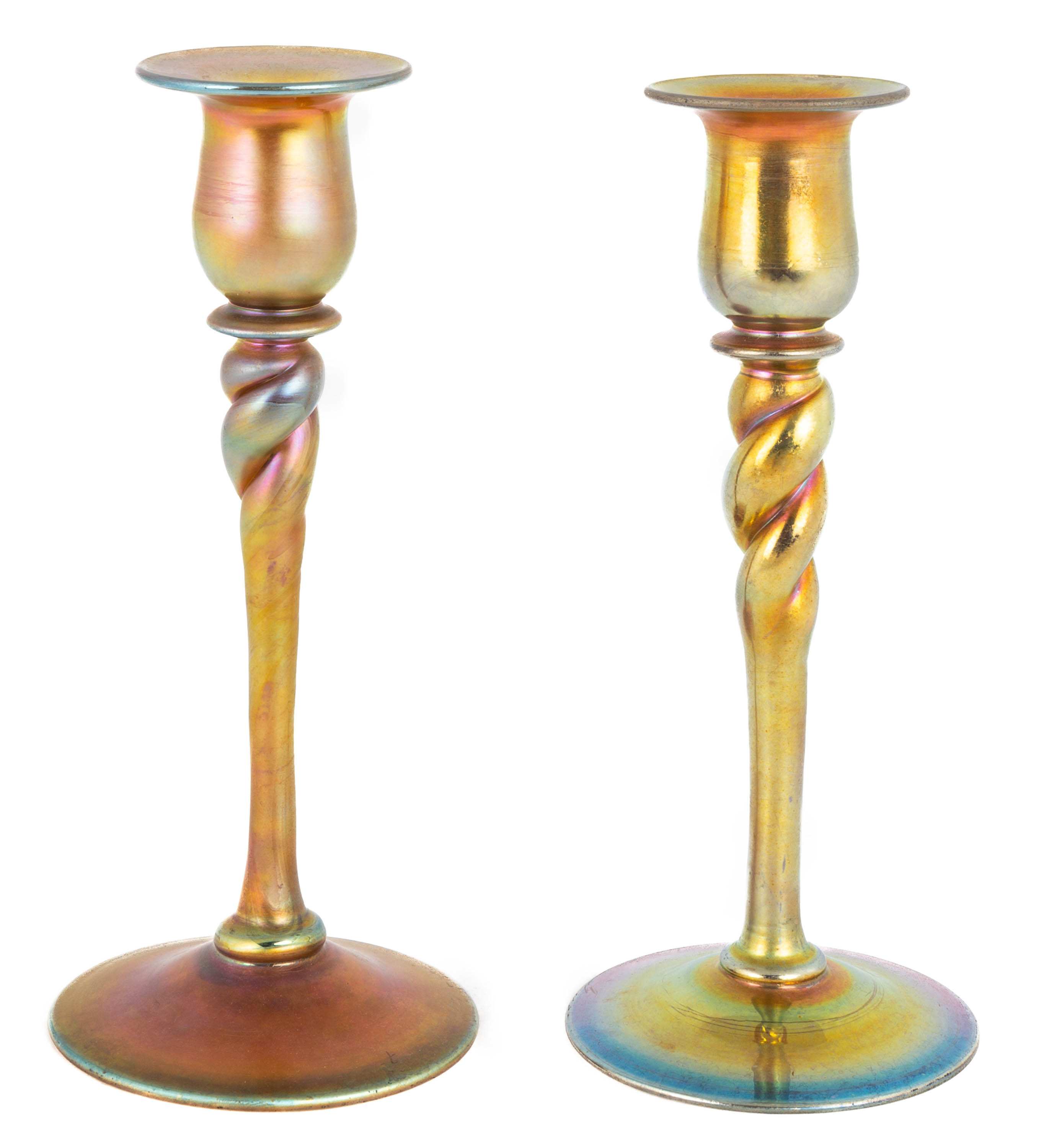 (2) SIMILAR STEUBEN GOLD AURENE