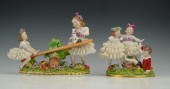 2 SITZENDORF LACY CHILDREN AT