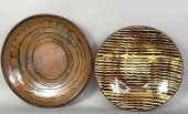 2 SLIPWARE FOLK ART REDWARE PL