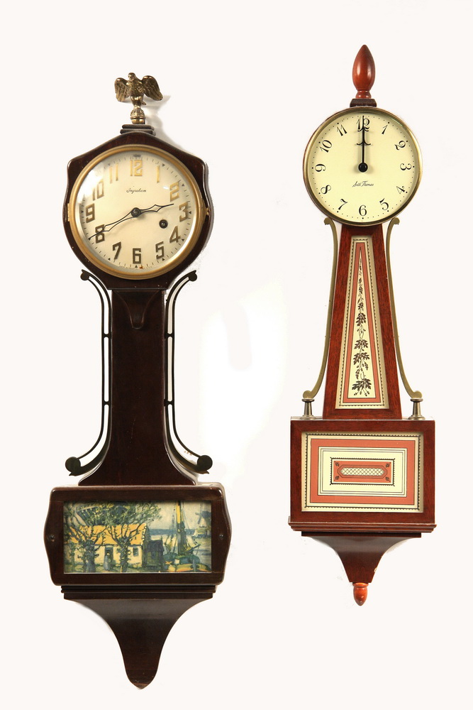 (2) SMALL BANJO CLOCKS - Ingraham &