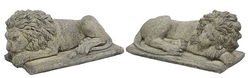 (2) SMALL CAST STONE GARDEN