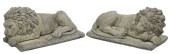 (2) SMALL CAST STONE GARDEN ST
