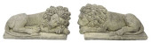 (2) SMALL CAST STONE GARDEN ST