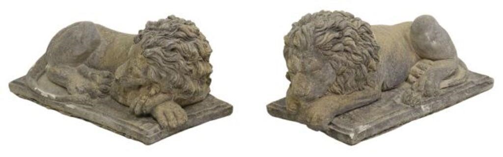 (2) SMALL CAST STONE GARDEN