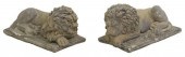 (2) SMALL CAST STONE GARDEN ST