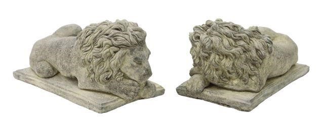 (2) SMALL CAST STONE GARDEN