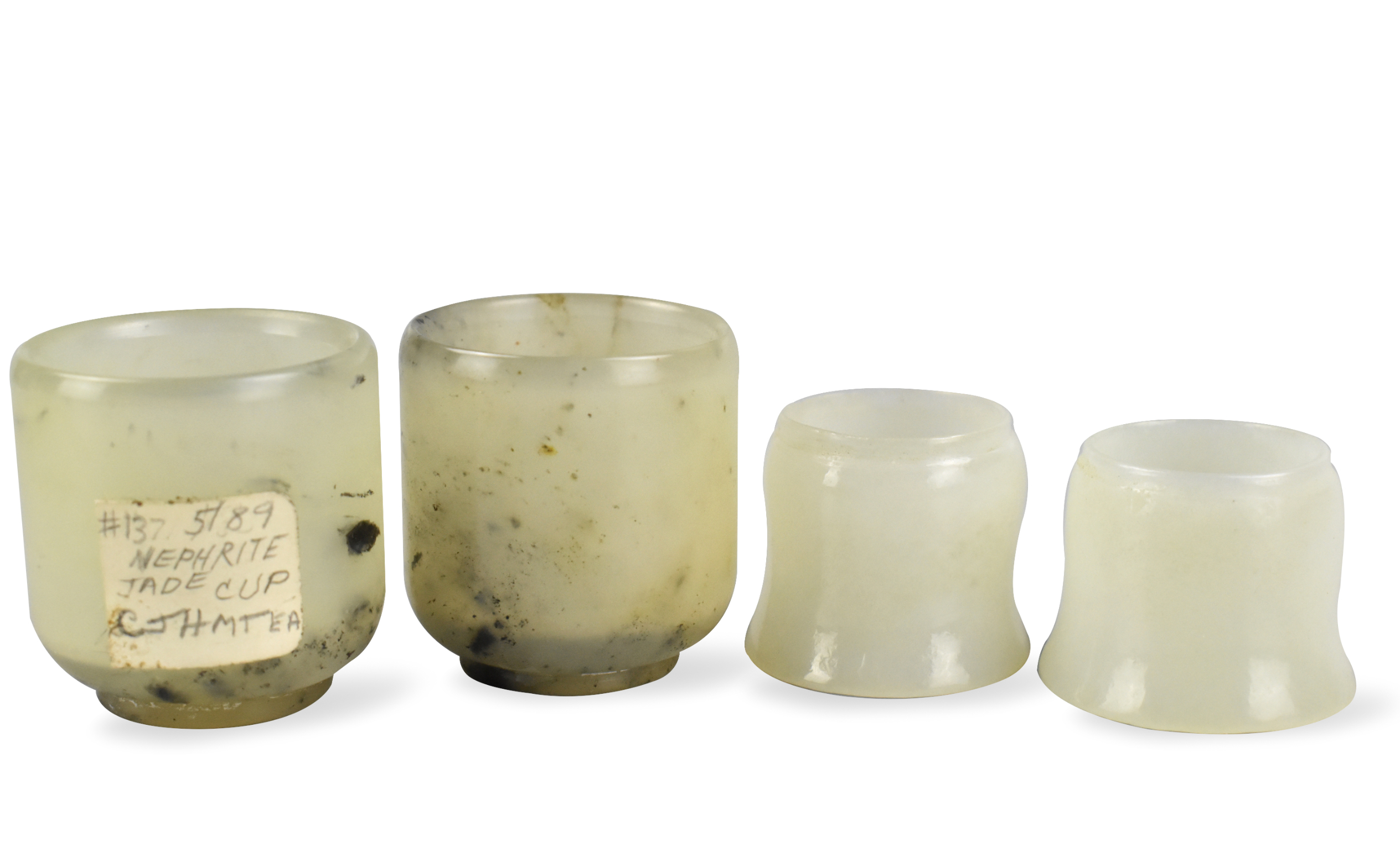 2 SMALL CHINESE AGATE & JADE CARVED