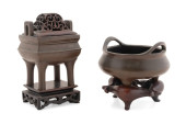 2 SMALL CHINESE BRONZE CENSERS