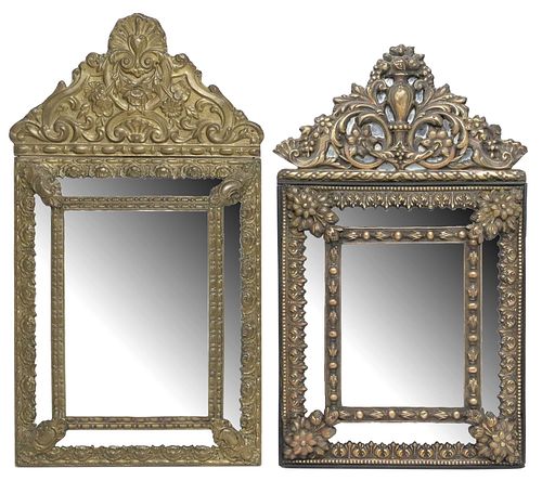(2) SMALL DUTCH GILT METAL REPOUSSE