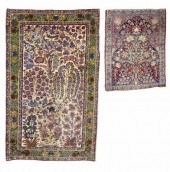 (2) SMALL HAND-TIED PERSIAN TA