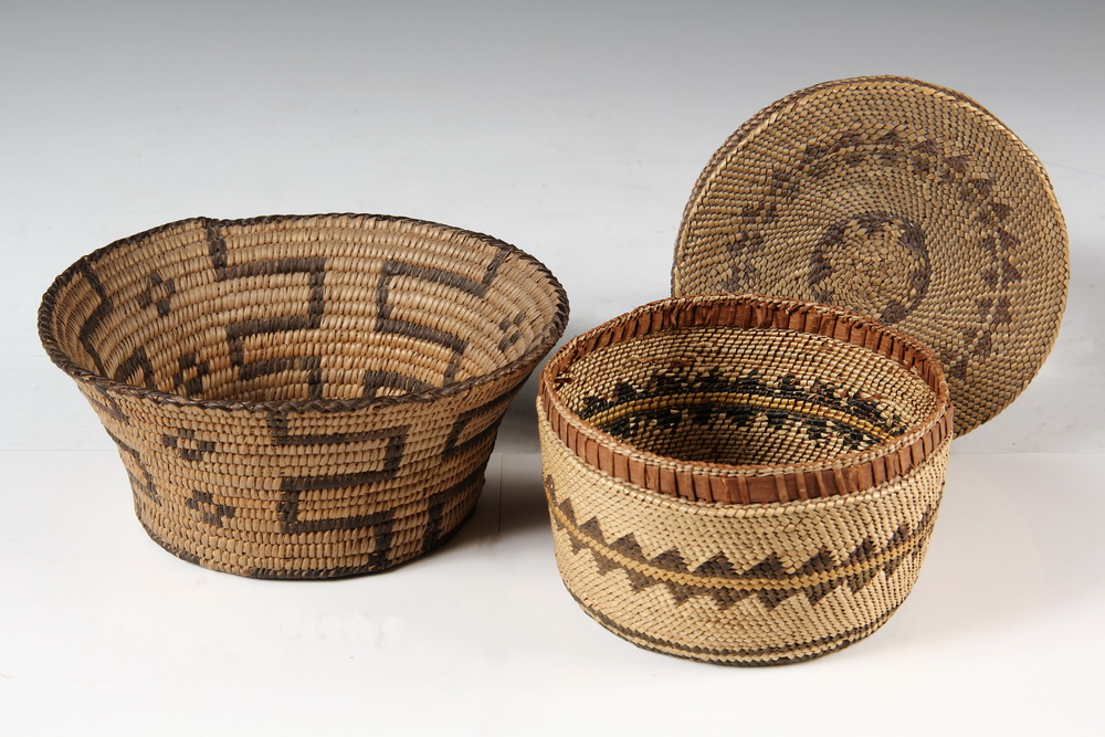 (2) SMALL NATIVE AMERICAN BASKETS -