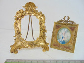2 SMALL ORNATE BRONZE PICTURE