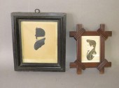 2 SMALL PORTRAITS IN WOODEN FR