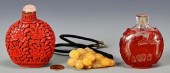 2 SNUFF BOTTLES & 1 PENDANT1st