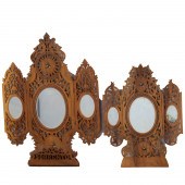 (2) SORRENTO WARE OLIVE WOOD F